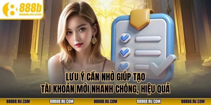 Lưu ý cần nhớ giúp tạo tài khoản mới nhanh chóng, hiệu quả